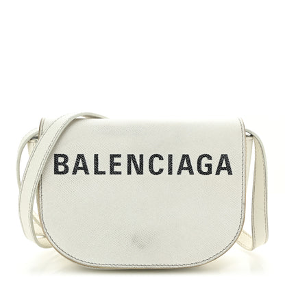 Balenciaga Grained Calfskin Logo Print Ville Day Bag XS White 1 of 14