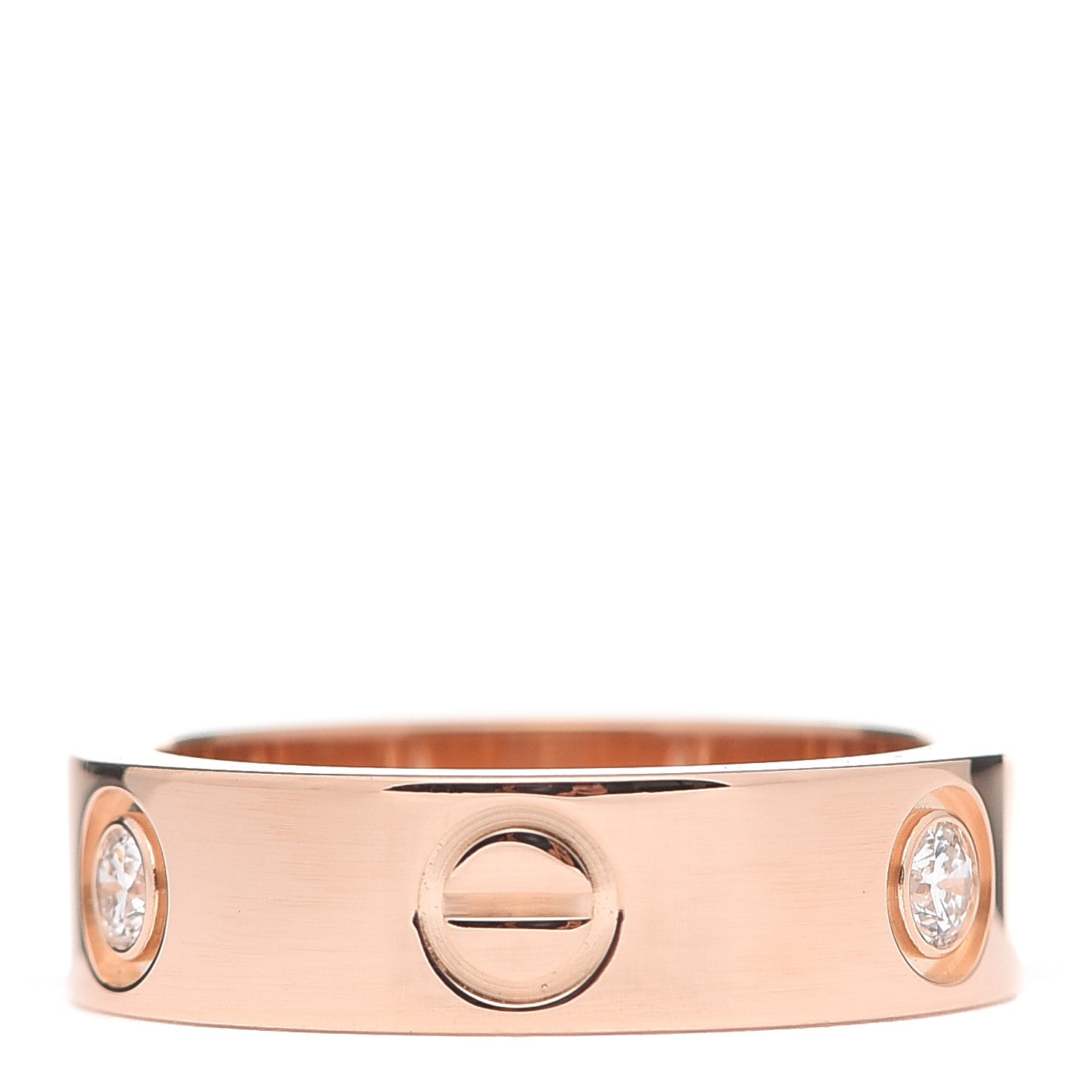 Cartier 18K Pink Gold 3 Diamond 5.5mm LOVE Ring 52 6 3 of 6