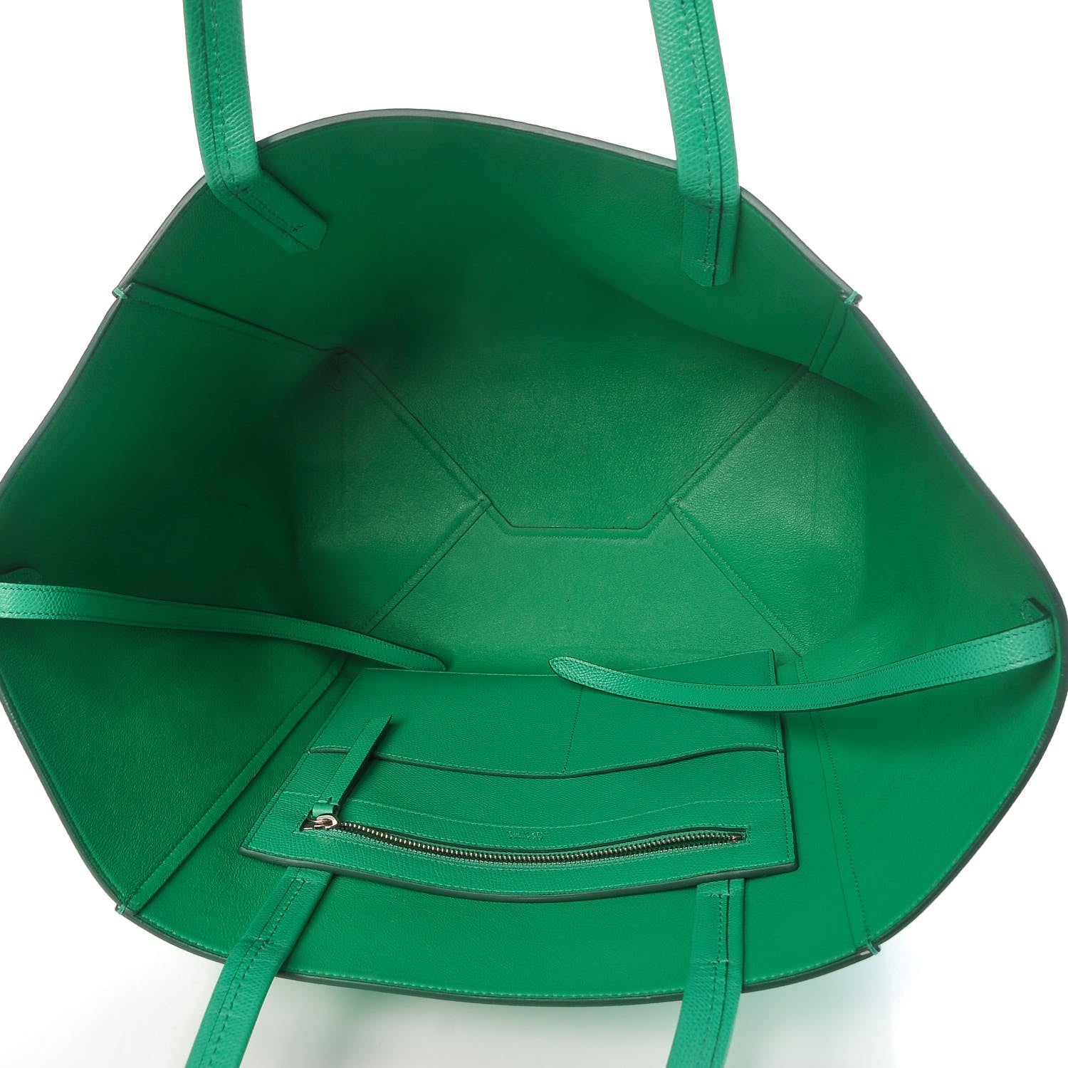 Celine Grained Calfskin Small Horizontal Cabas Phantom Mint 5 of 9