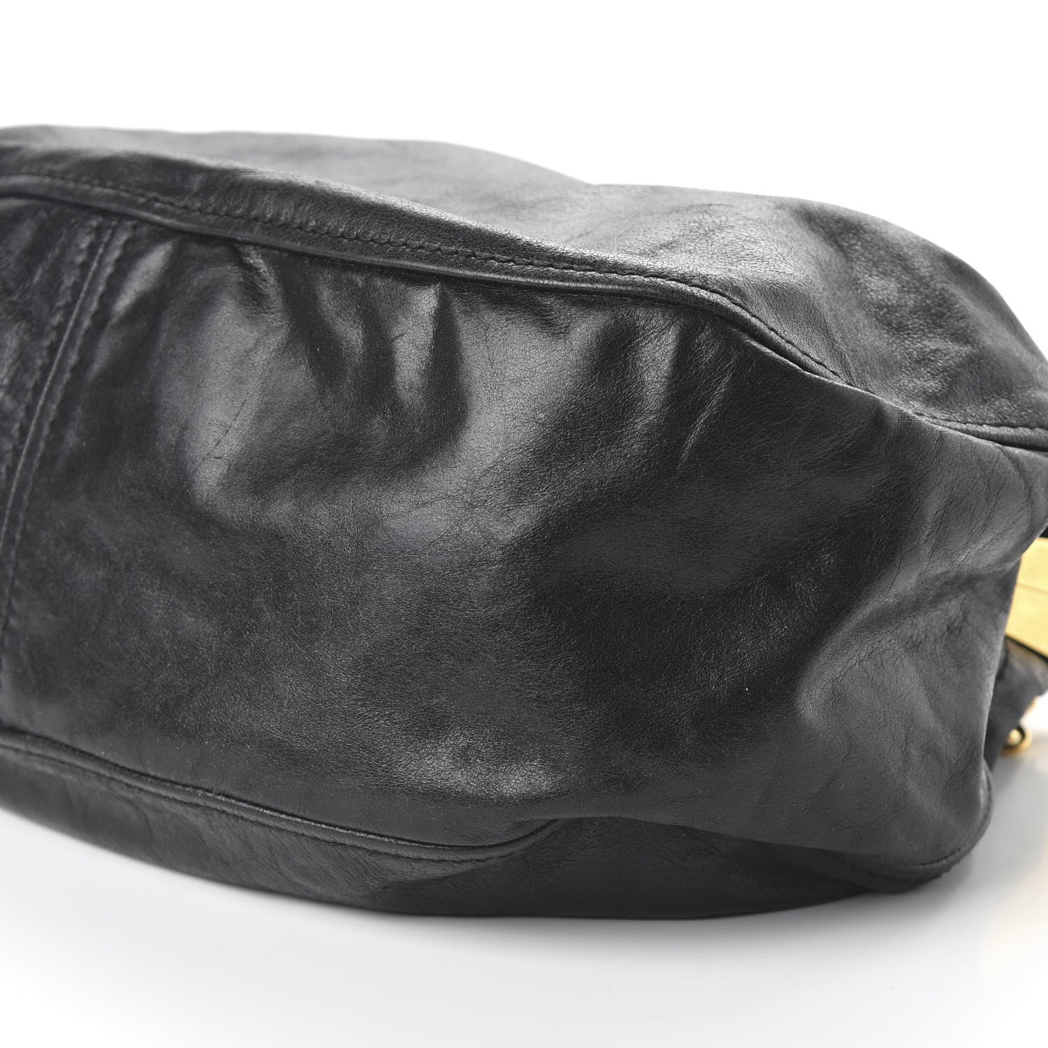 Miu Miu Goatskin Frame Shoulder Bag Black 7 of 9