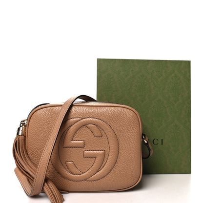 Gucci Pebbled Calfskin Small Soho Disco Bag Camelia 11 of 11