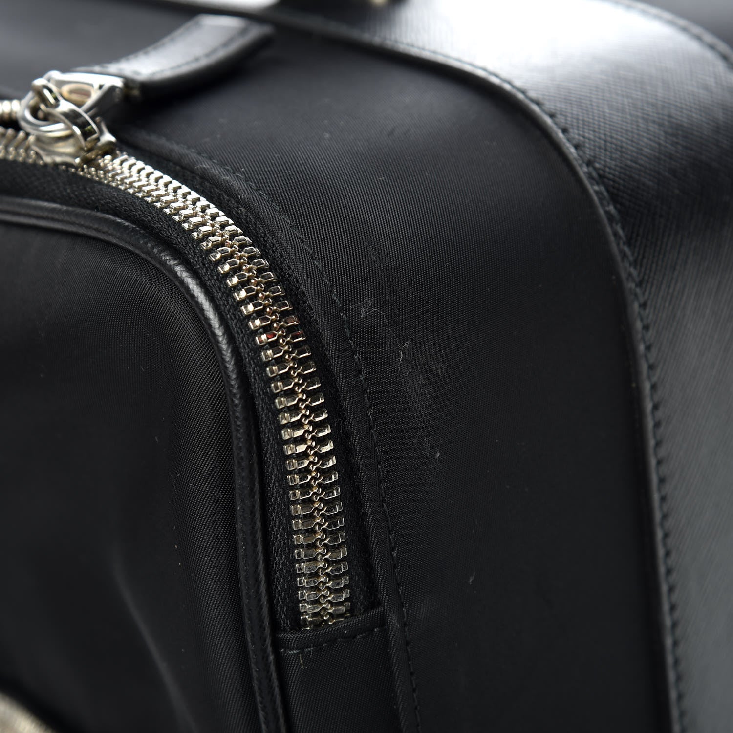 Prada Tessuto Nylon Saffiano Trolley Luggage Black 18 of 18