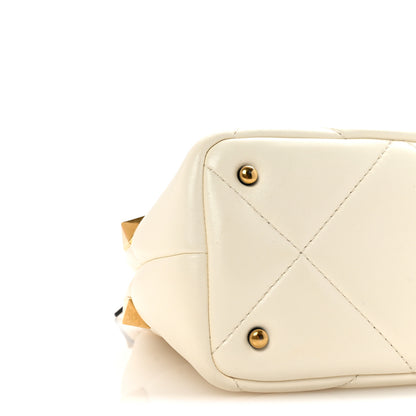 Valentino Garavani Nappa Small Roman Stud The Handle Bag Ivory 7 of 9