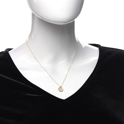David Yurman 18K Yellow Gold Diamond Initial F Charm Necklace 2 of 5