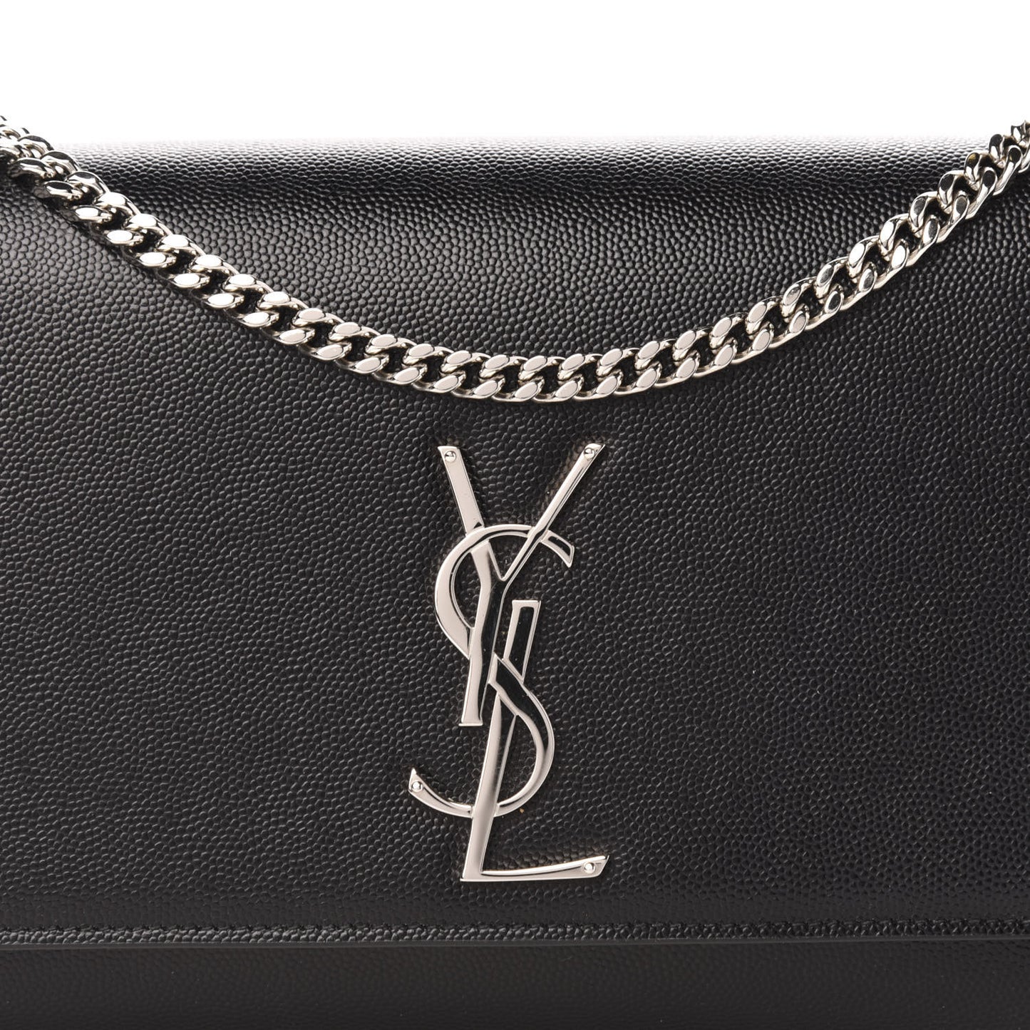 Grain De Poudre Medium Classic Monogram Kate Satchel Black