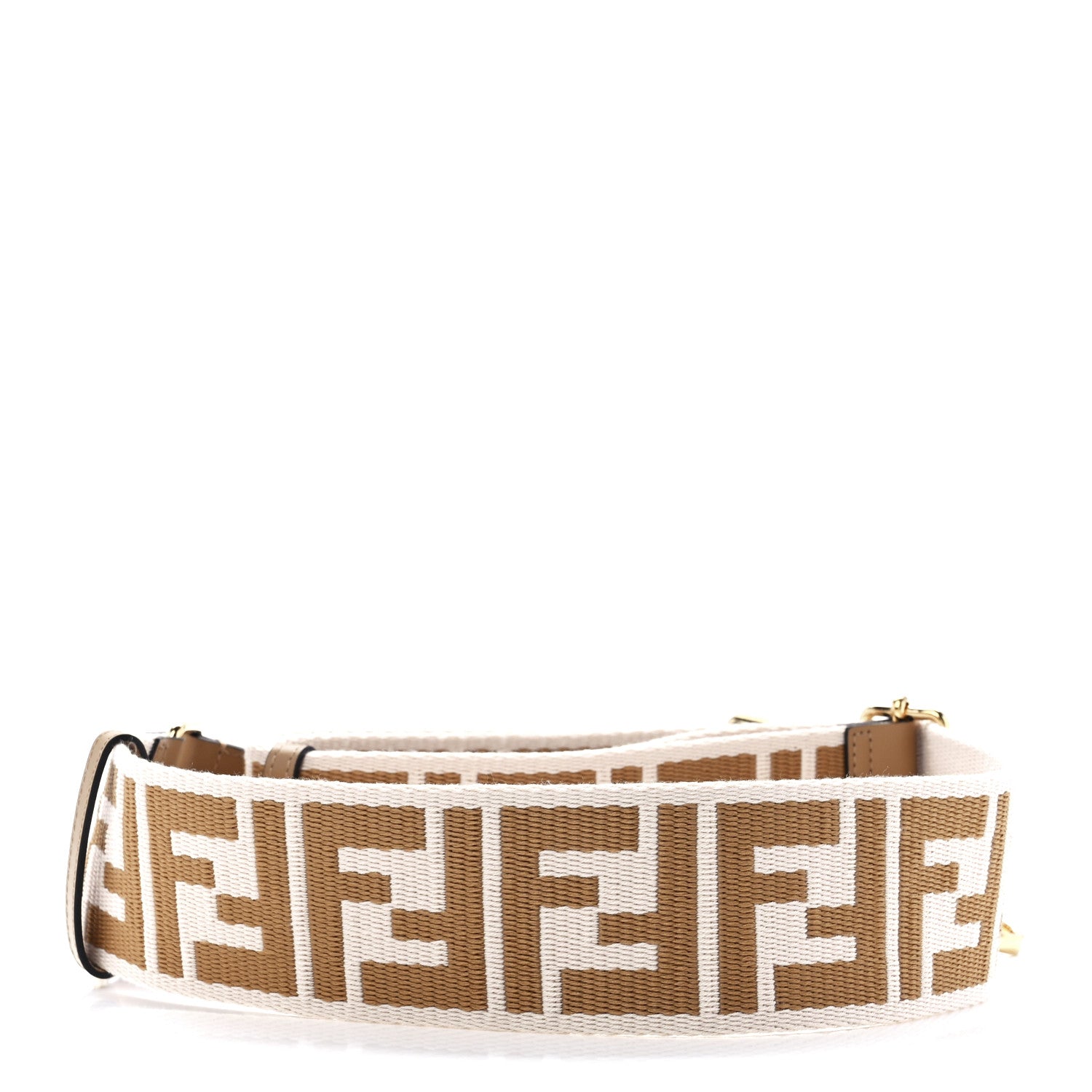 Fendi Ribbon Vitello King FF 1974 Adjustable Strap You Poudre Cuoio Miele Scuro 2 of 4