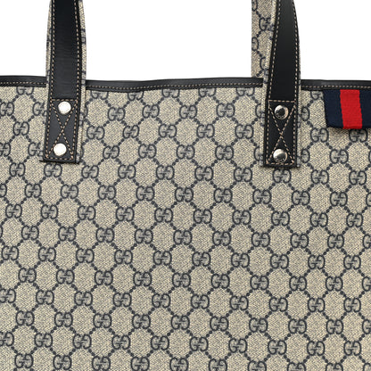Gucci GG Plus Monogram Medium Signature Web Loop Tote Navy 8 of 10