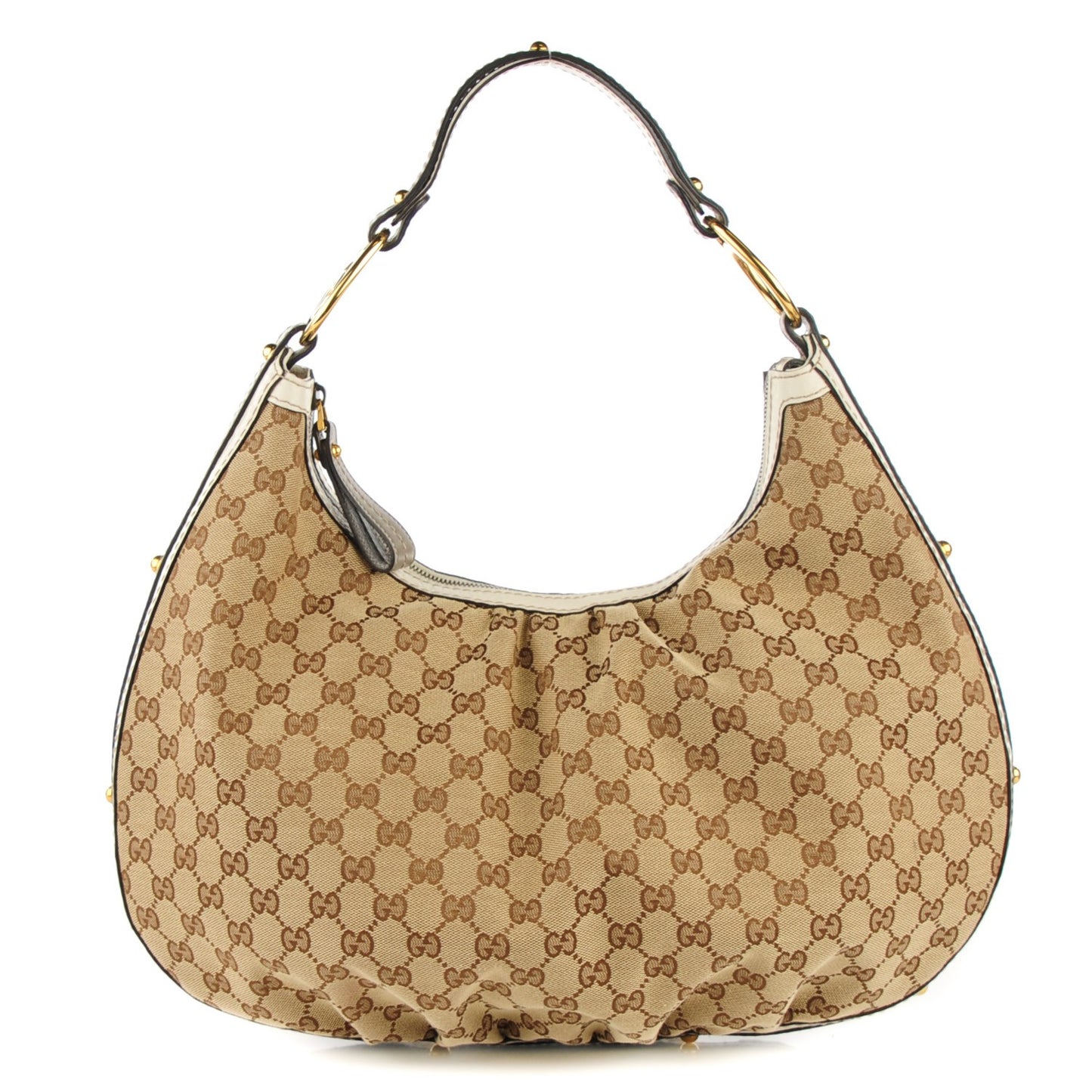Monogram Medium Interlocking Hobo Off White