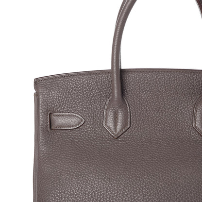 Hermes Togo Birkin 30 Etain 26 of 33
