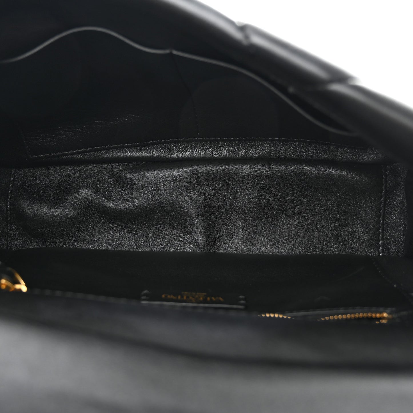 Nappa Large Roman Stud Shoulder Bag Black