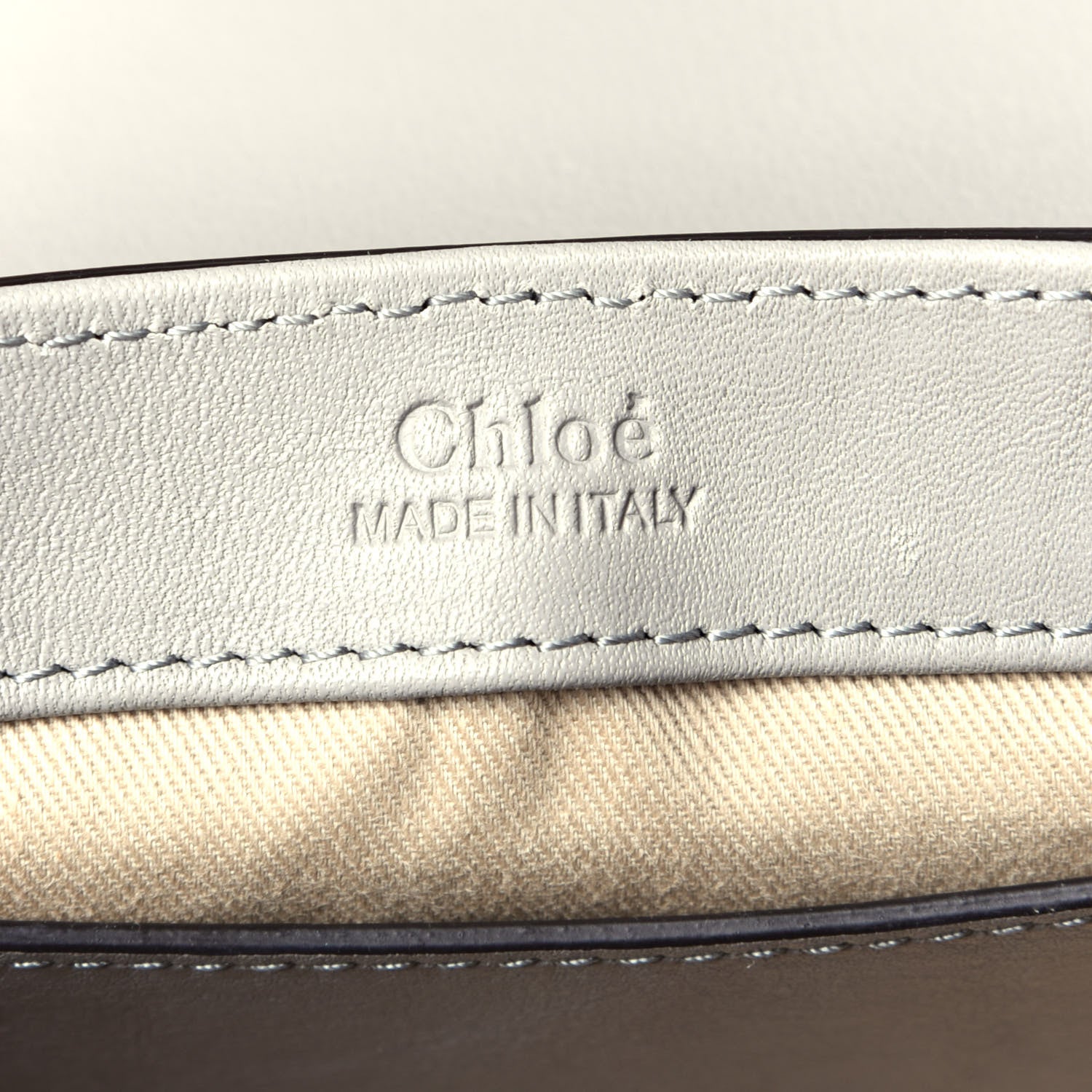 Chloe Calfskin Crocodile Embossed Mini C Bag Stormy Grey 6 of 9