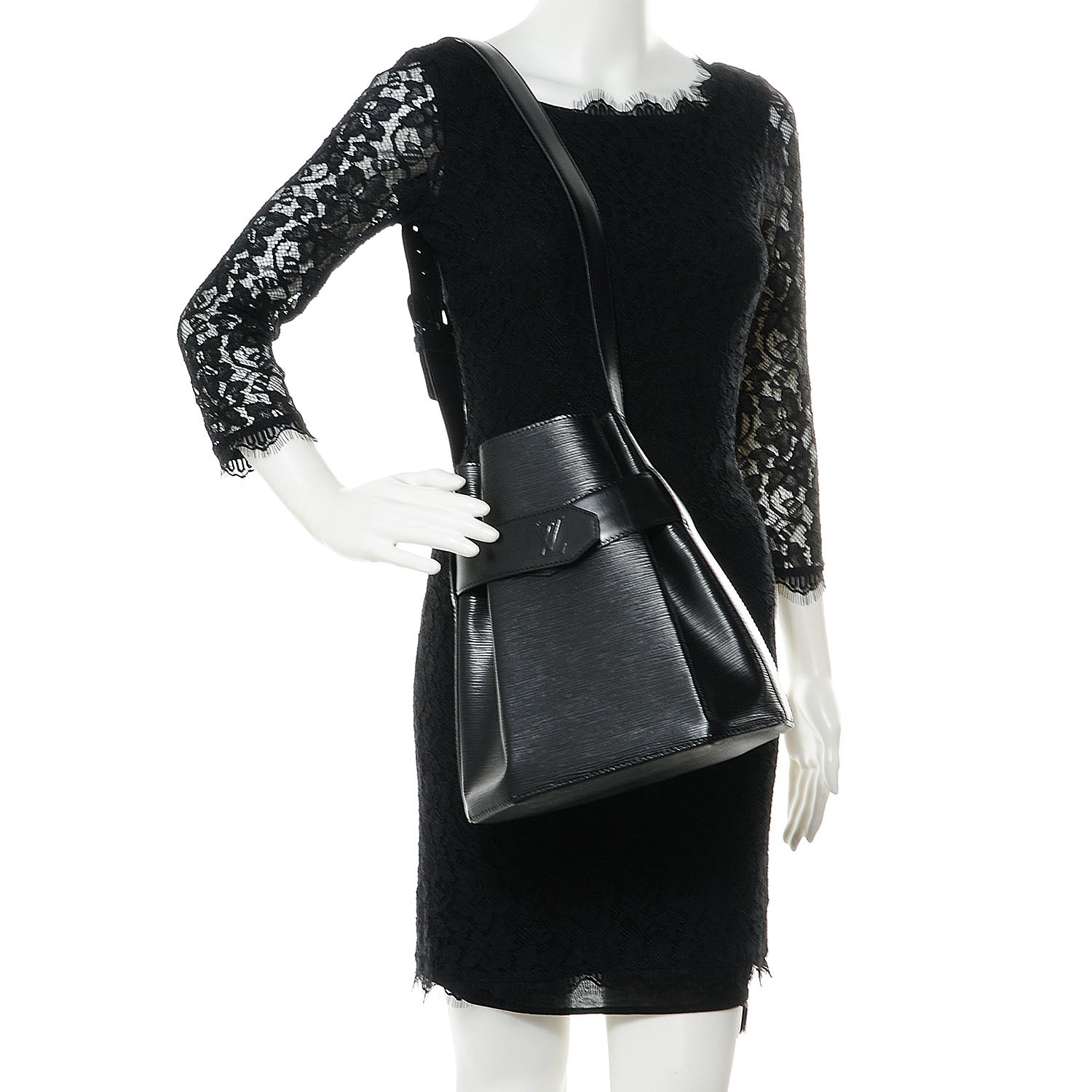 Louis Vuitton Epi Sac D'Epaule Black 2 of 7