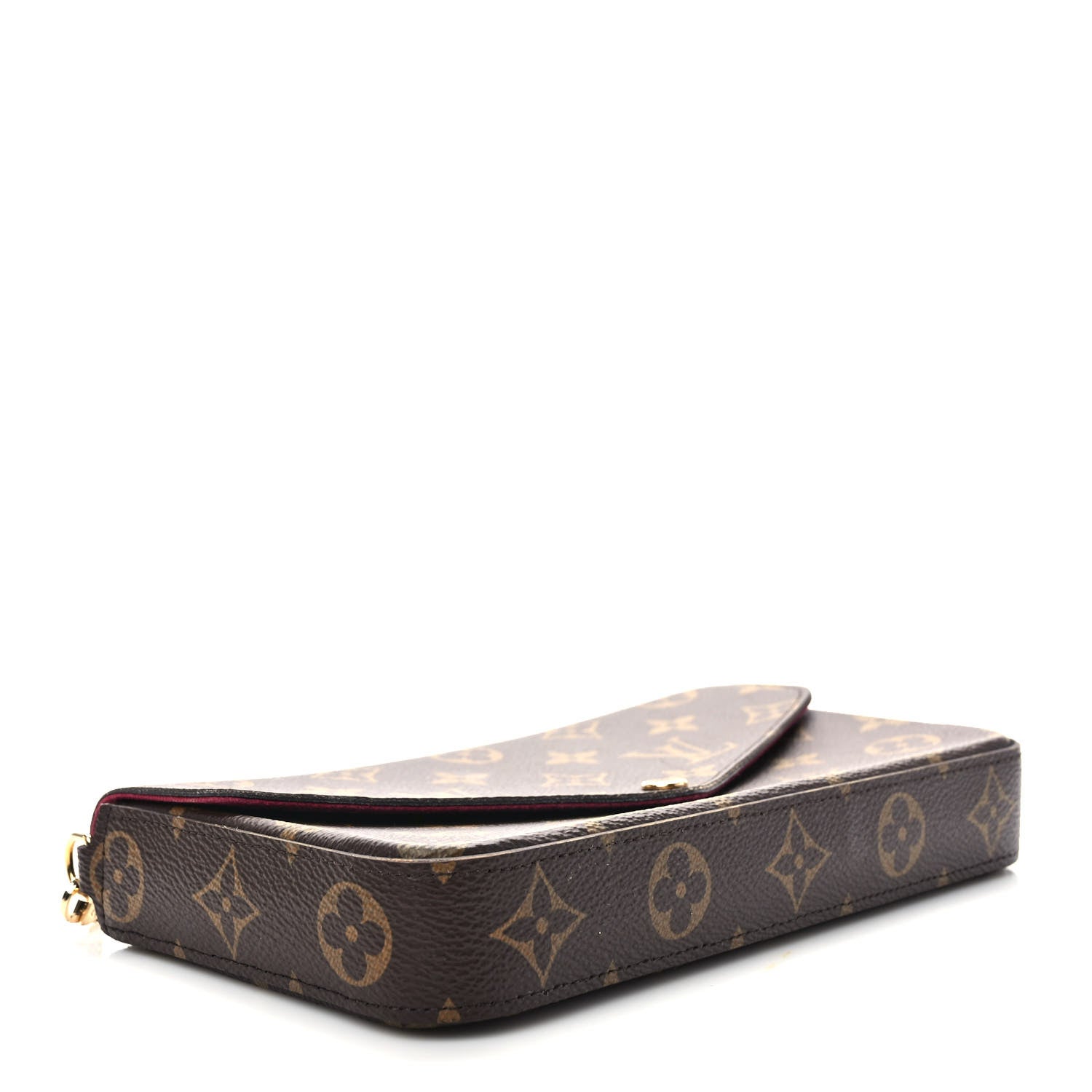 Louis Vuitton Monogram Pochette Felicie Chain Wallet Fuchsia 4 of 9