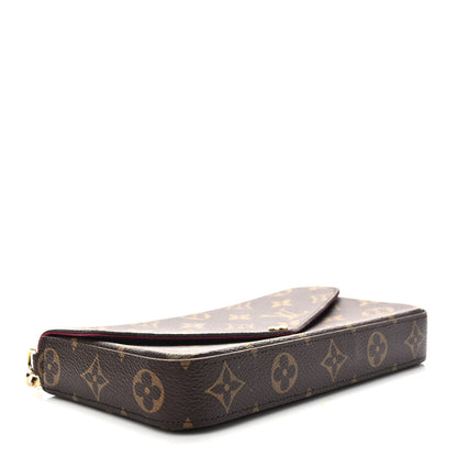 Louis Vuitton Monogram Pochette Felicie Chain Wallet Fuchsia 4 of 9