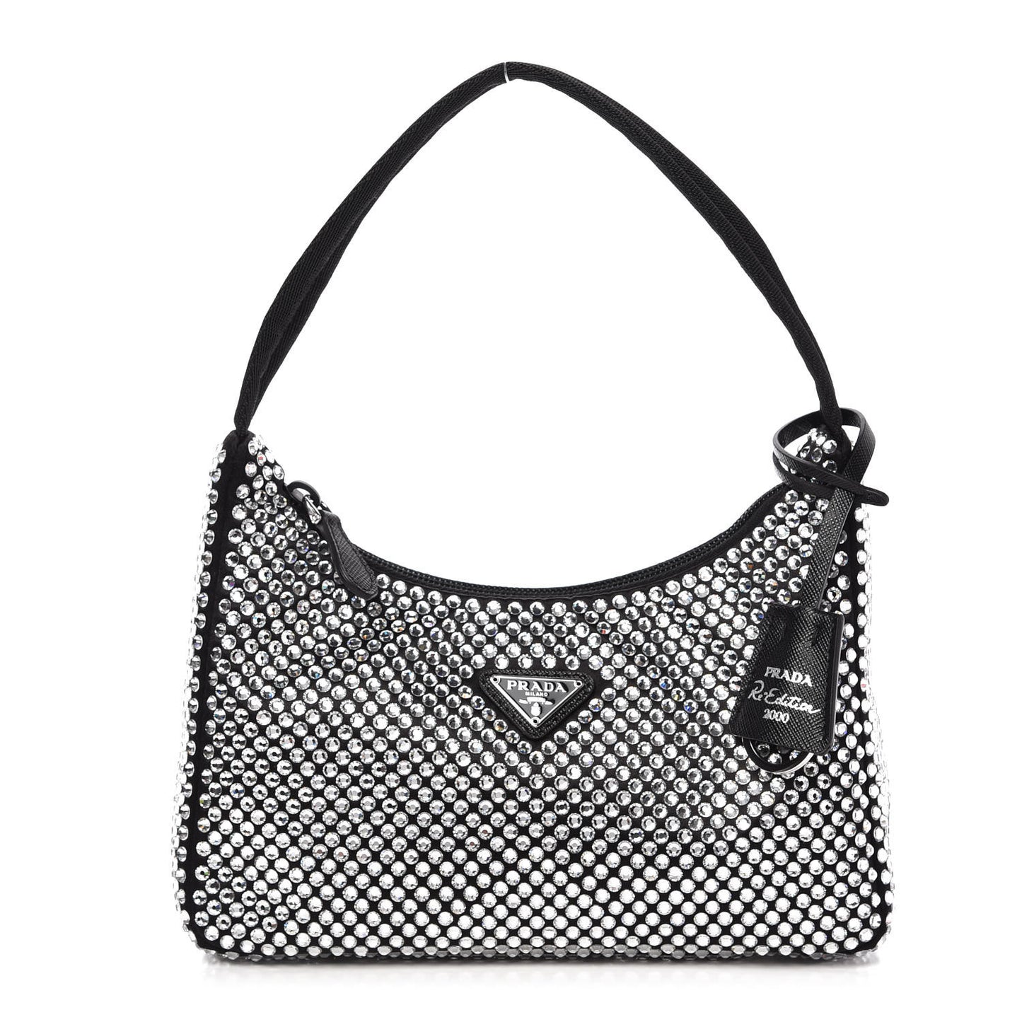 Satin Crystal Mini Re-Edition 2000 Bag Cristal