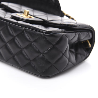 Chanel Lambskin Quilted Mini Romance Square Flap Black 10 of 12