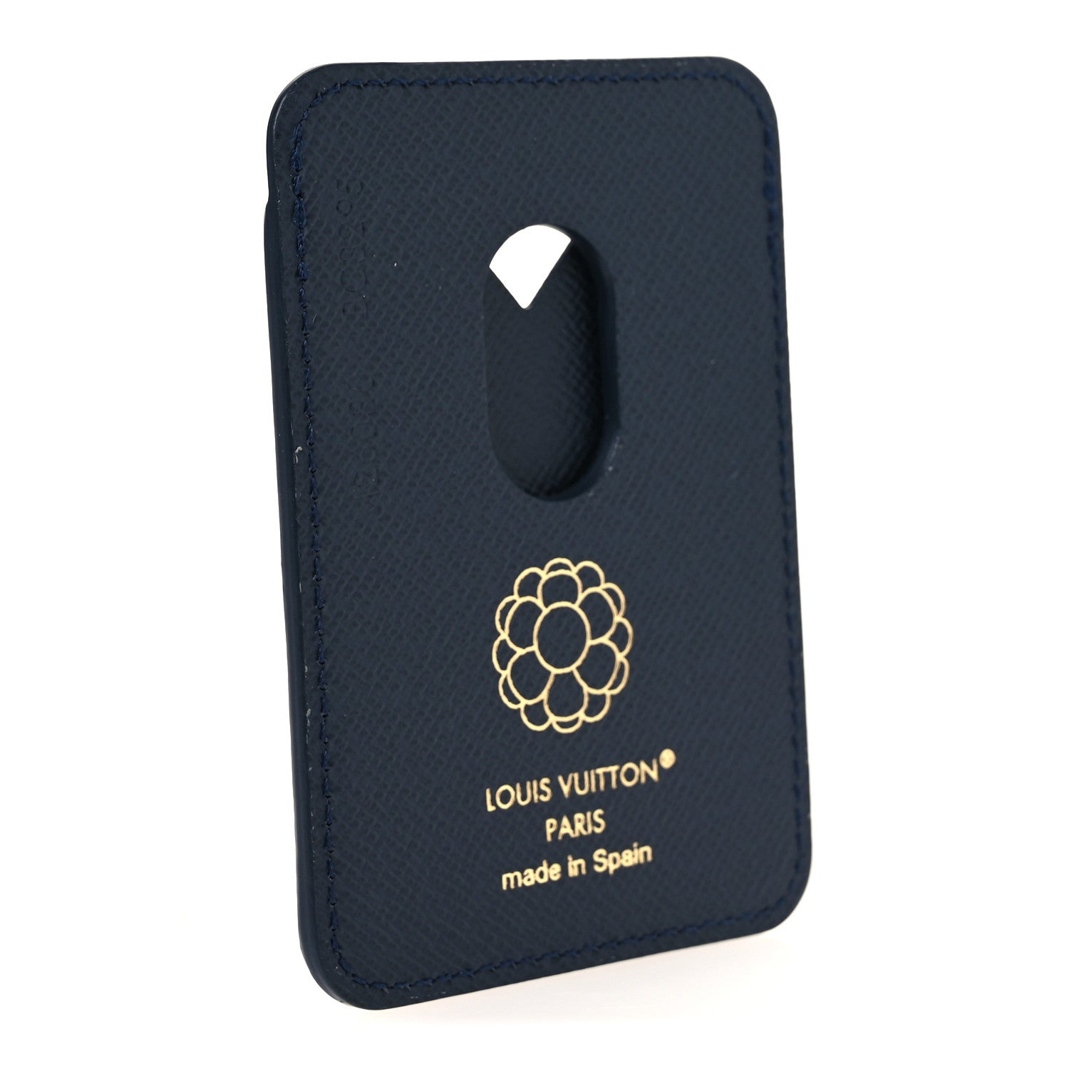 Louis Vuitton Monogram Heritage Magnetic Card Holder Blue Stripes 3 of 6
