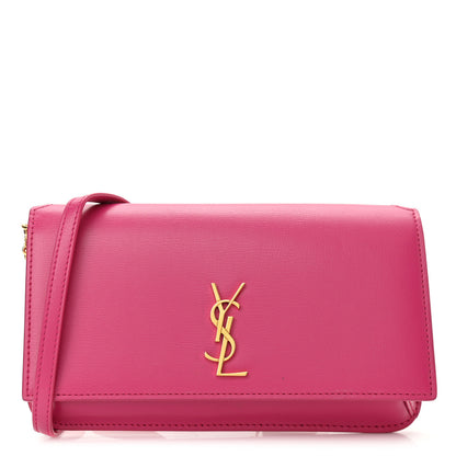 Saint Laurent Smooth Calfskin Monogram Phone Holder Crossbody Fuchsia Couture 1 of 9