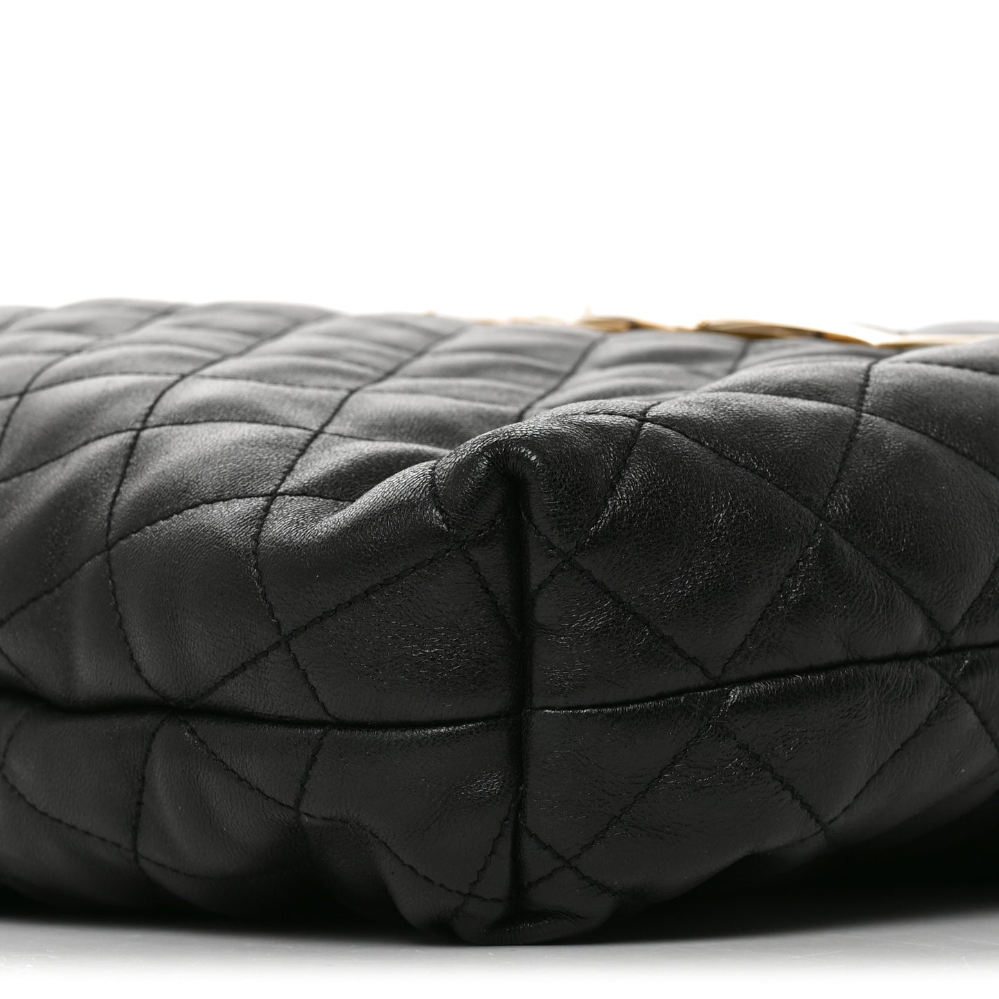 Lambskin Quilted Maxi Icare Shopping Tote Black