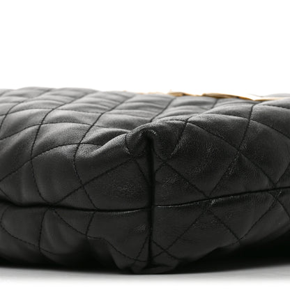 Saint Laurent Lambskin Quilted Maxi Icare Shopping Tote Black 9 of 10
