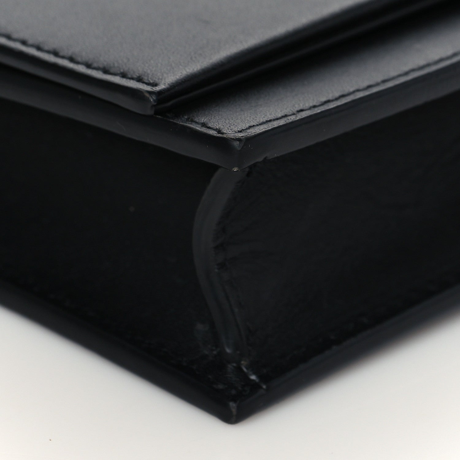 Saint Laurent Smooth Calfskin Classic Monogram Kate Tassel Chain Wallet Black 7 of 8