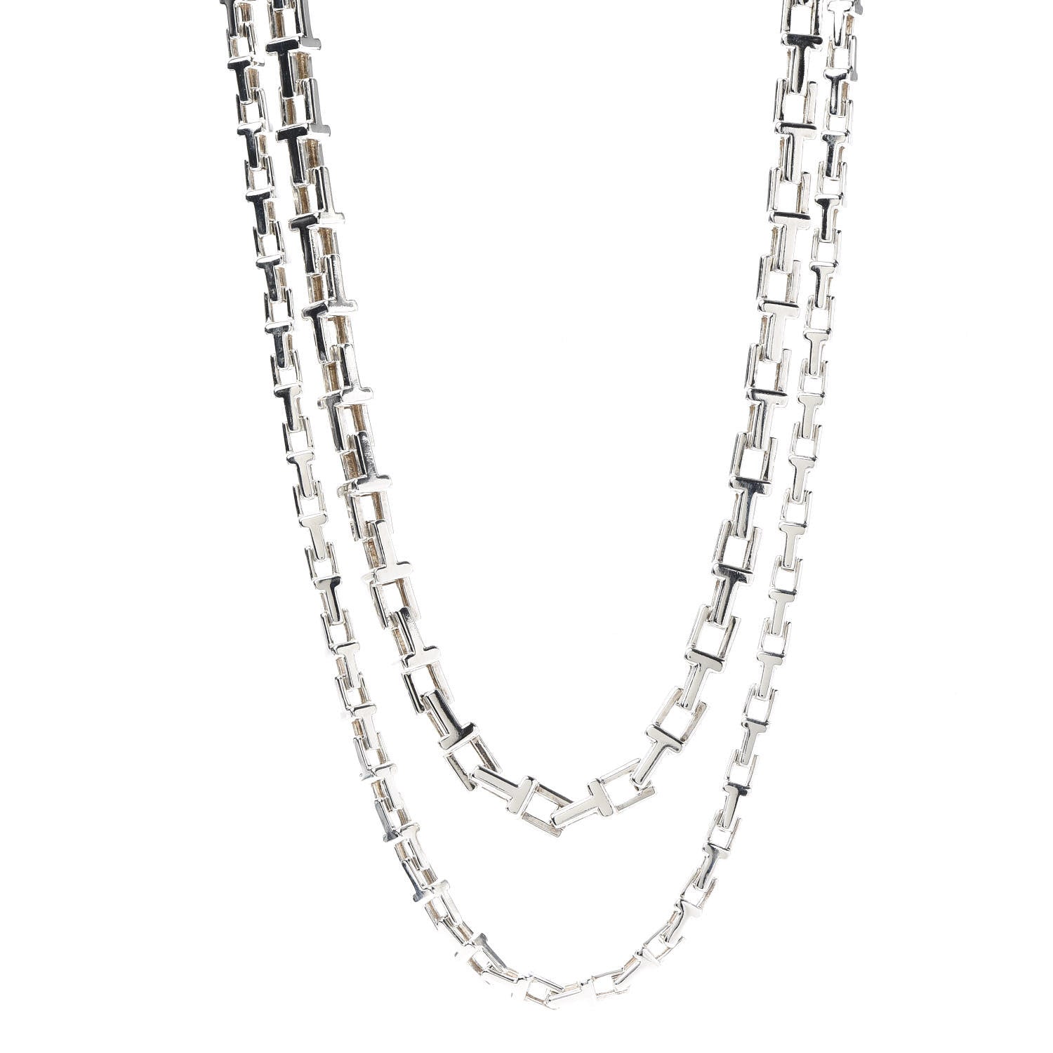 Tiffany Sterling Silver Interchangeable T Chain Necklace 1 of 9