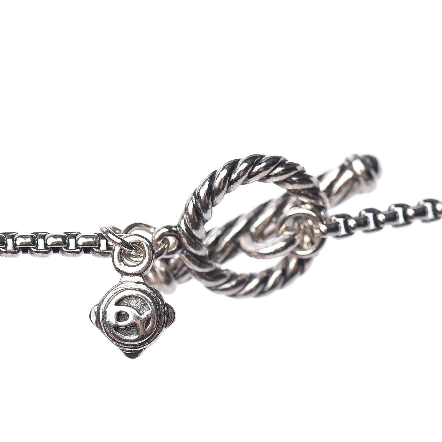 David Yurman Sterling Silver Black Onyx Green Hematite Elements Chain Necklace 4 of 5