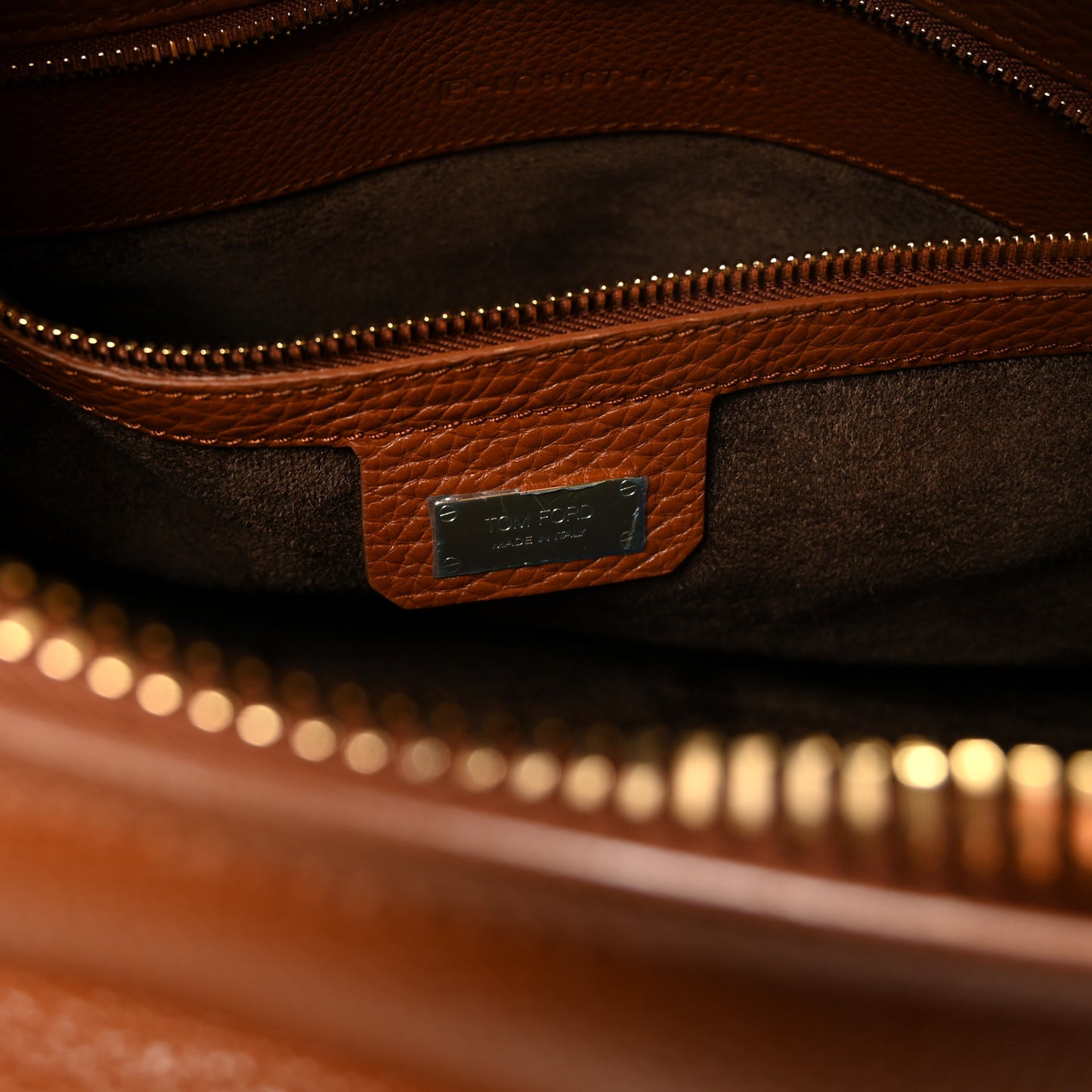 Grained Calfskin Tote Tobacco