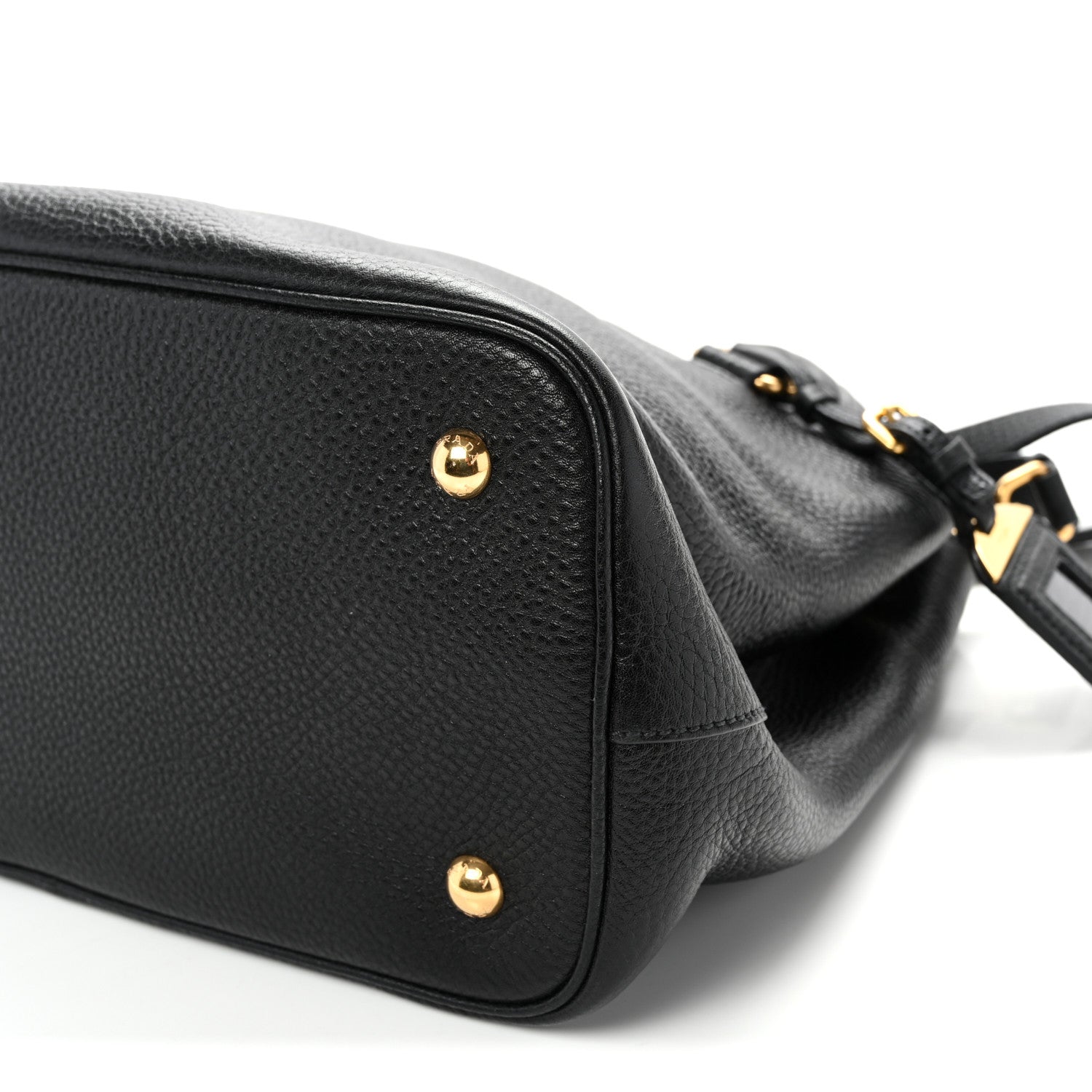 Prada Vitello Phenix Top Handle Bag Black 10 of 10