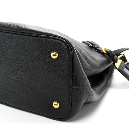 Prada Vitello Phenix Top Handle Bag Black 10 of 10