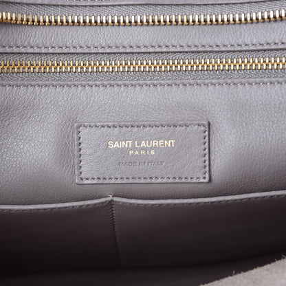 Saint Laurent Smooth Calfskin Medium Cabas Monogram Fog 6 of 14