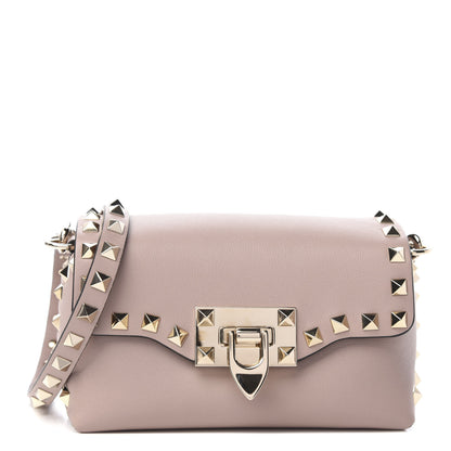 Valentino Garavani Calfskin Mini Rockstud Crossbody Bag Poudre 1 of 9