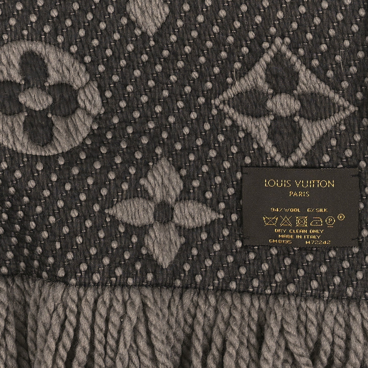 Wool Silk Logomania Scarf Verone