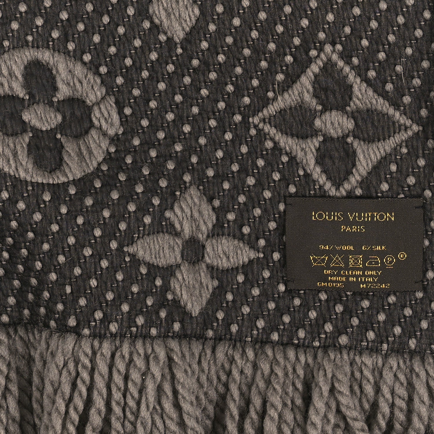 Louis Vuitton Wool Silk Logomania Scarf Verone 3 of 3