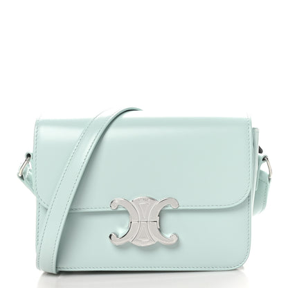 Celine Shiny Calfskin Teen Triomphe Light Aqua 1 of 10