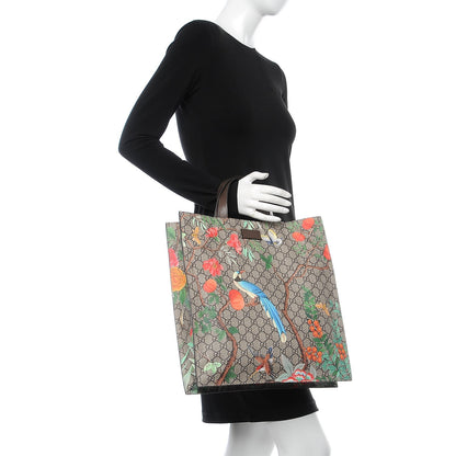 Gucci Soft GG Supreme Monogram Tian Vertical Tote Beige Multicolor New Acero 2 of 9