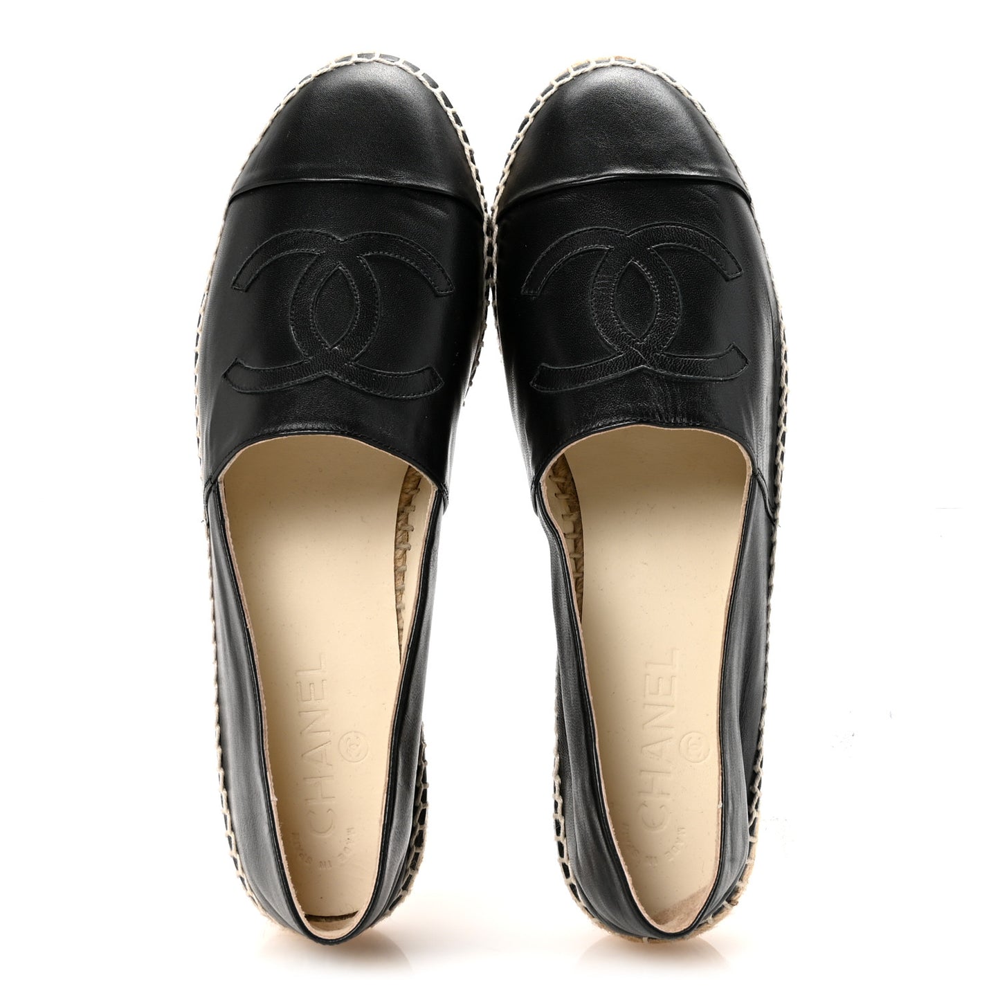 Lambskin CC Espadrilles 41 Black