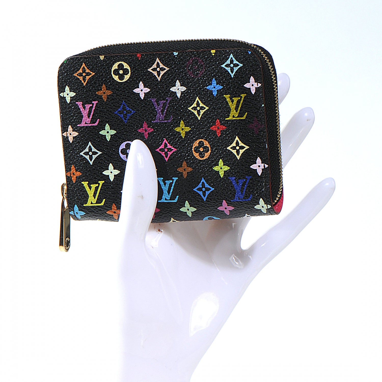 Louis Vuitton Monogram Multicolor Zippy Coin Purse Black 2 of 8