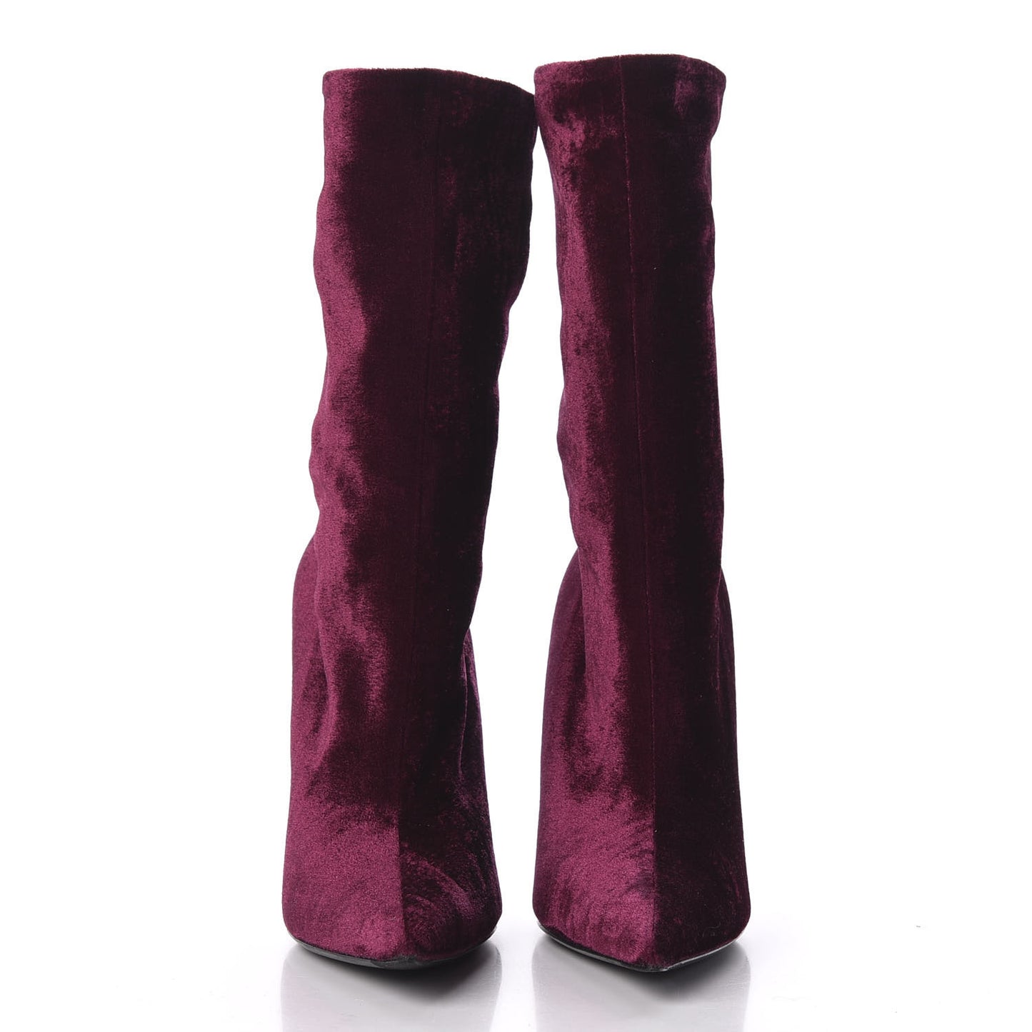 Velvet Extreme Pointed Toe Knife Booties 40 Rouge Prune