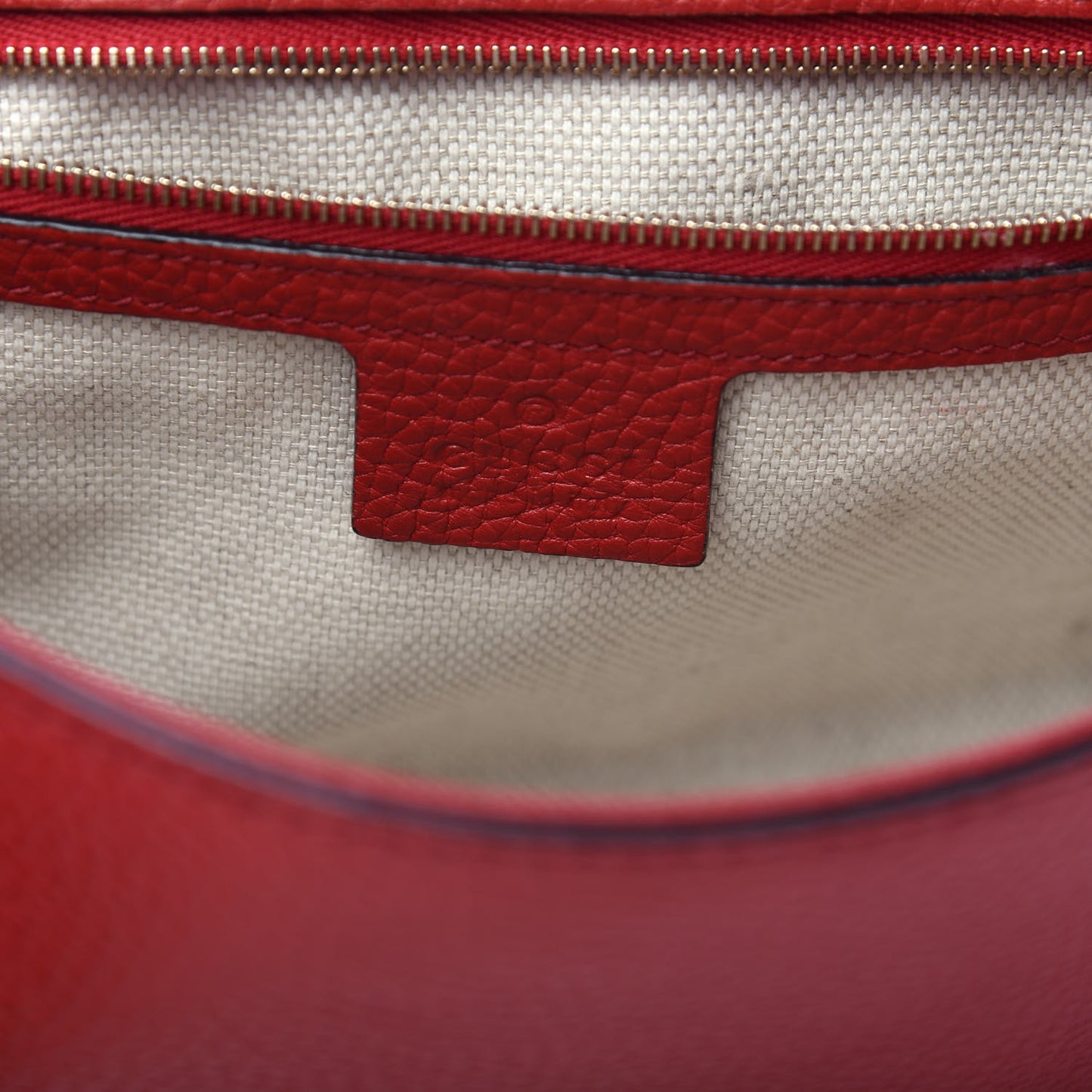 Pebbled Calfskin Medium Soho Flap Crossbody Vibrant Red