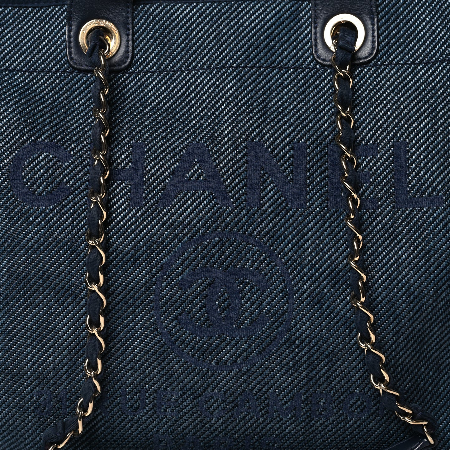 Mixed Fibers Large Deauville Tote Blue