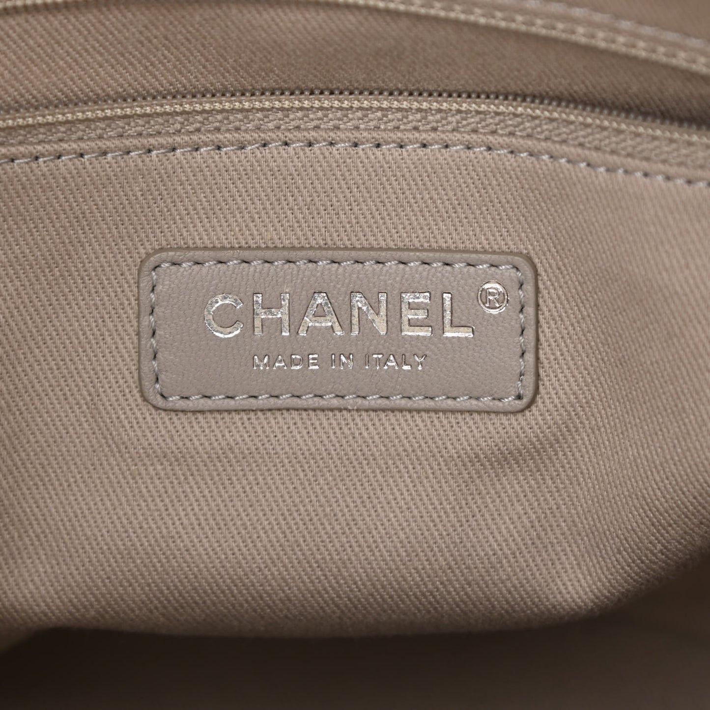 Striped Canvas Deauville Drawstring Bag Grey Black