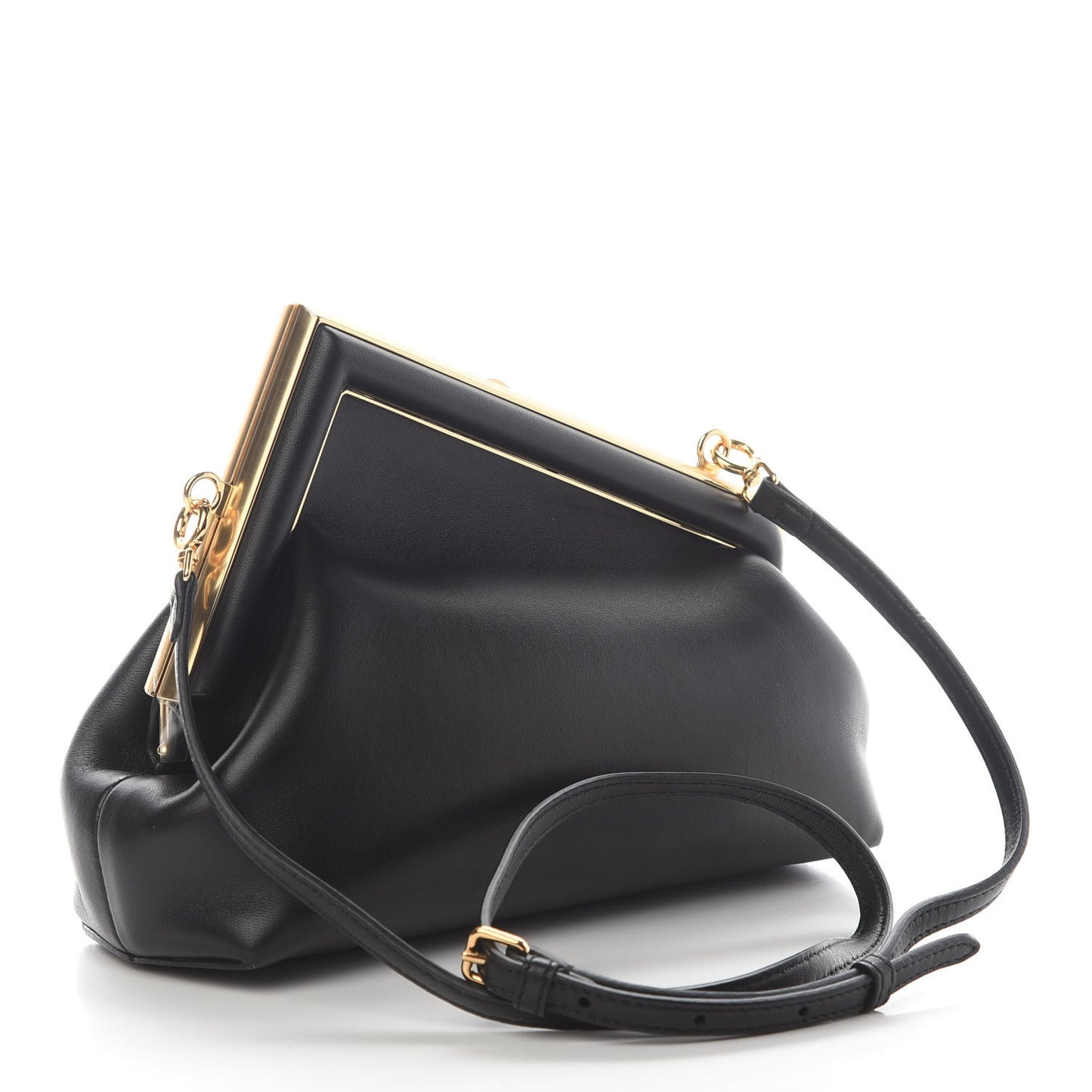 Shiny Nappa Small Fendi First Black