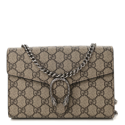 Gucci GG Supreme Monogram Mini Dionysus Chain Wallet Beige Taupe 1 of 10