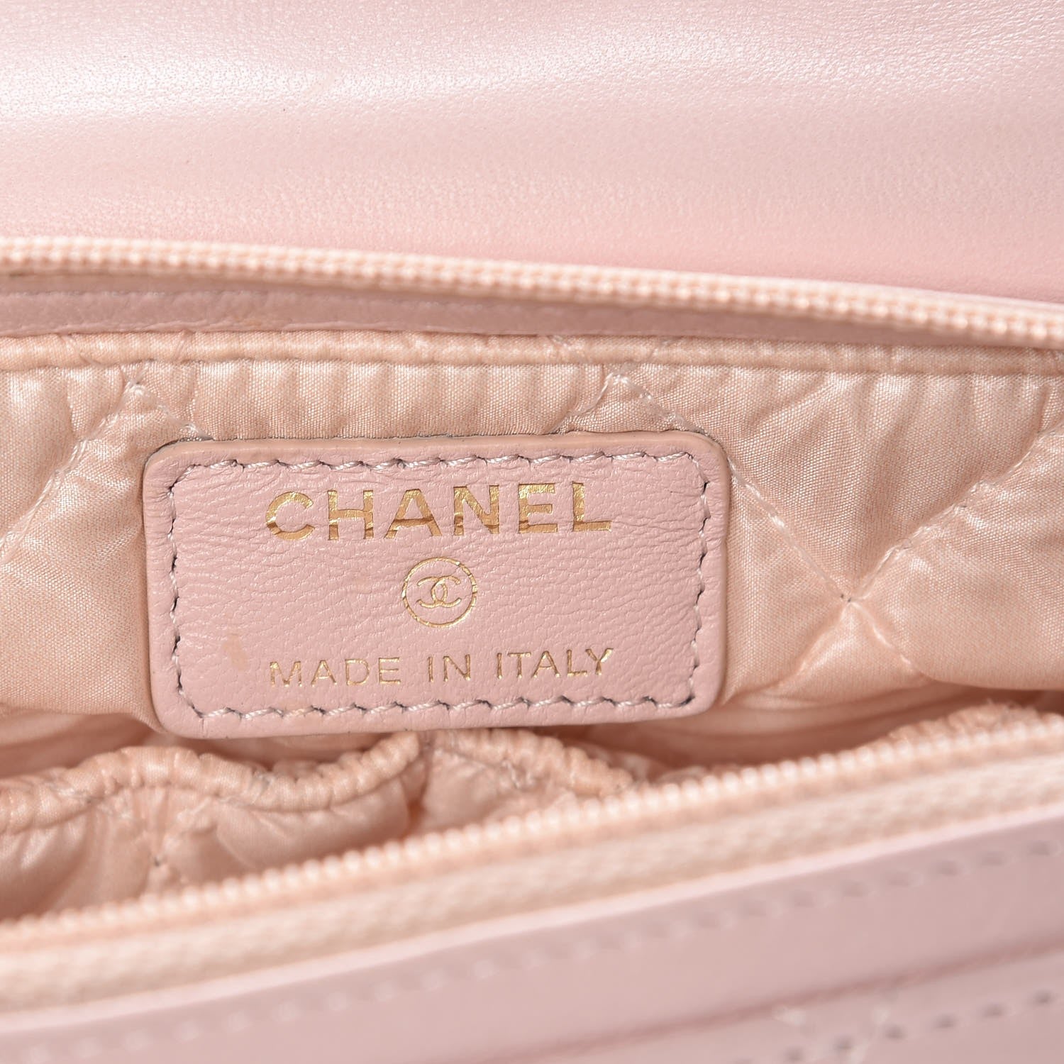 Chanel Lambskin Quilted Flap Cosmetic Case Light Pink 6 of 13