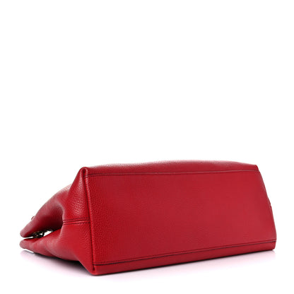 Gucci Pebbled Calfskin Medium Soho Chain Shoulder Bag Tabasco Red 4 of 14