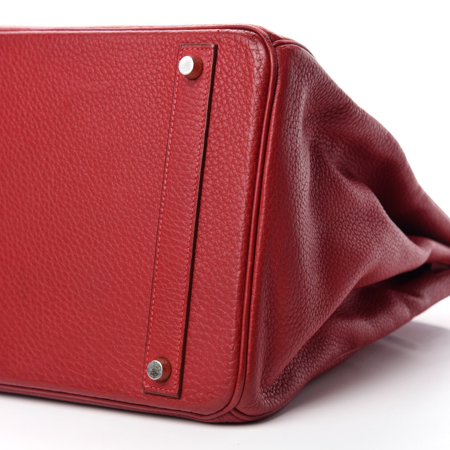 Hermes Taurillon Clemence Birkin 40 Rouge Casaque 7 of 21