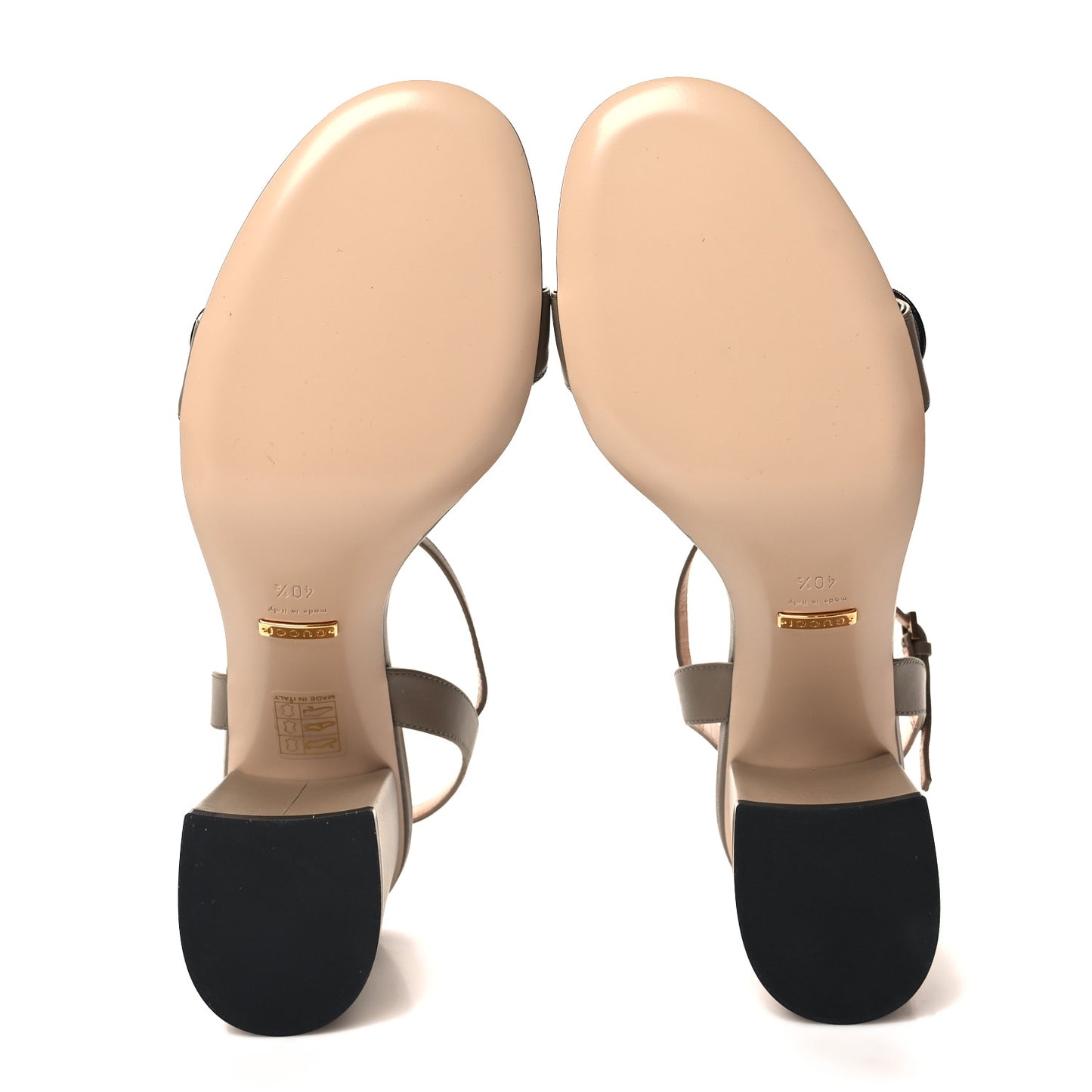 Lifford Calfskin GG Marmont Ankle Wrap 75mm Sandals 40.5 Mud