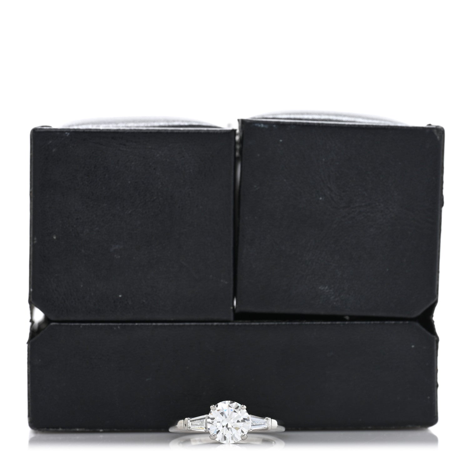 Bulgari Platinum Diamond 1.25ct Three Stone Engagement Ring 51 5.75 5 of 5