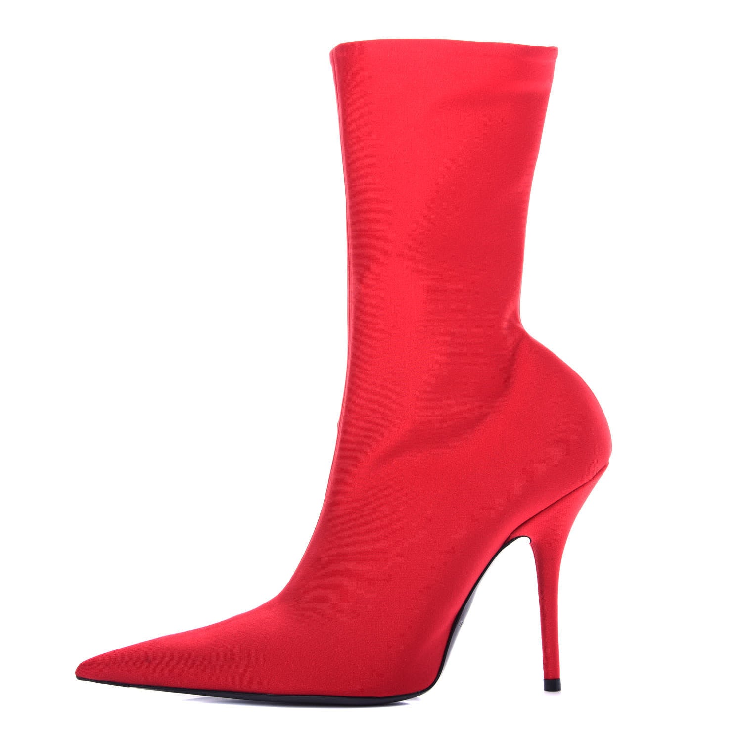 Balenciaga Jersey Crepe Extreme Pointed Toe Knife Booties 39 Rouge 1 of 10